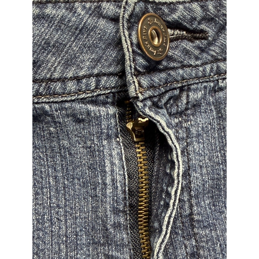 St. John's Bay Bermuda Shorts Womens 10‎ Blue Denim Stretch Mid Rise Cuffed Hem - Picture 3 of 11
